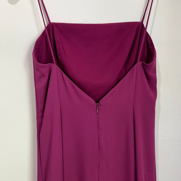 Fame & Partners Fuchsia Magenta Chiffon A-line Flounce Hem Formal Dress Sz 0 - Picture 3 of 8